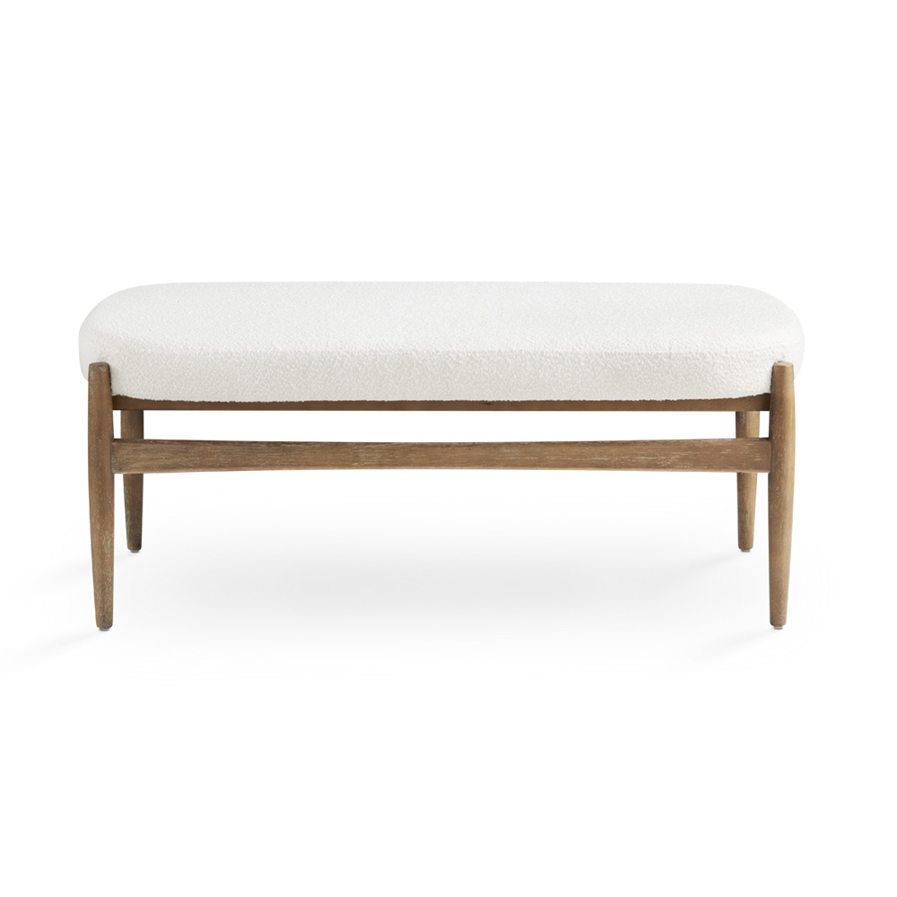 Salina Bench: White Boucle